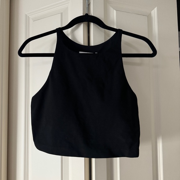NEW with tags Love, Bonito Devynn Padded Crop Tank Top Black M - Picture 2 of 5